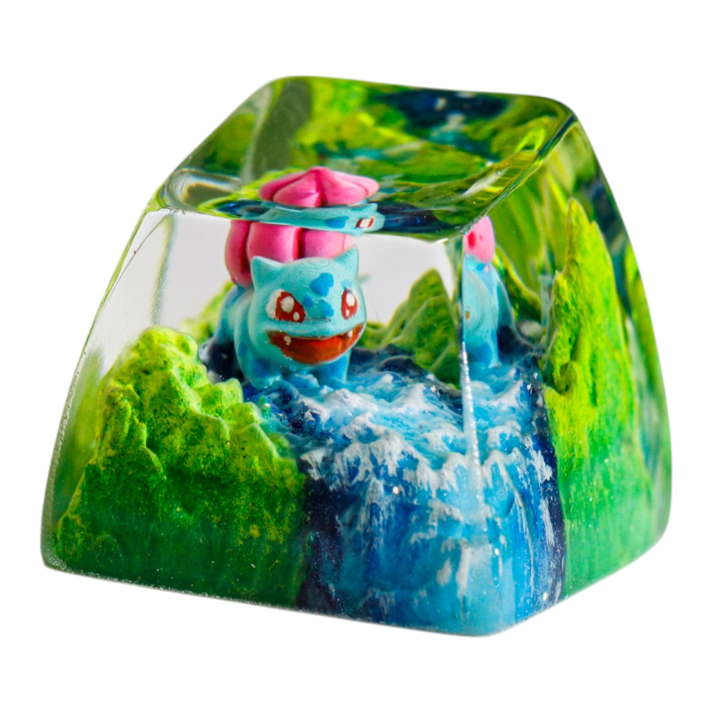 Bulbasaur resin artisan keycap