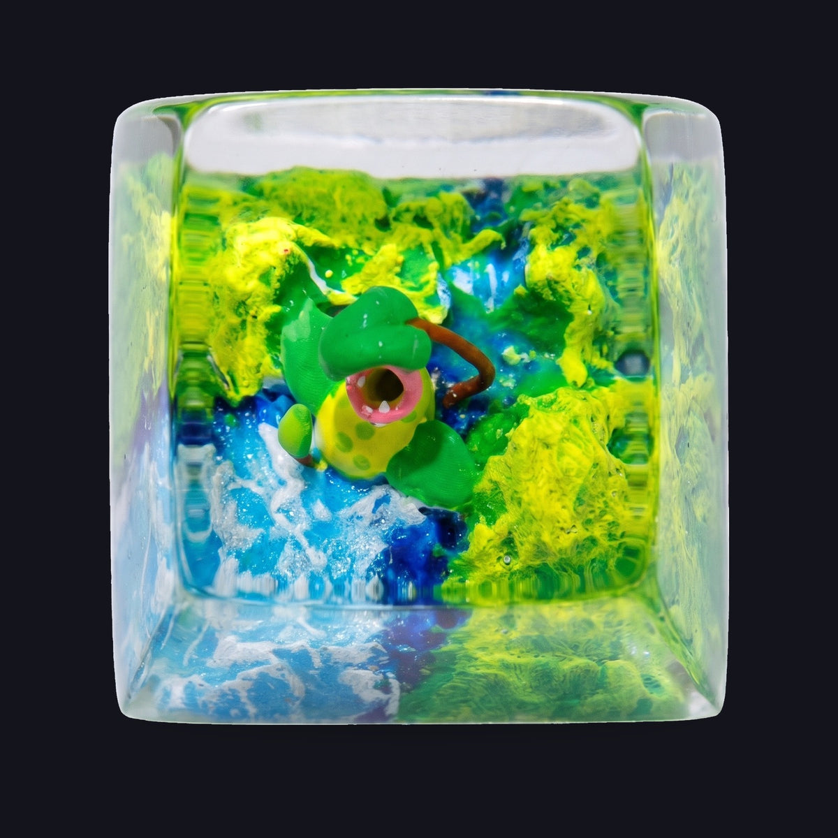 Victreebel Resin Keycap — top view