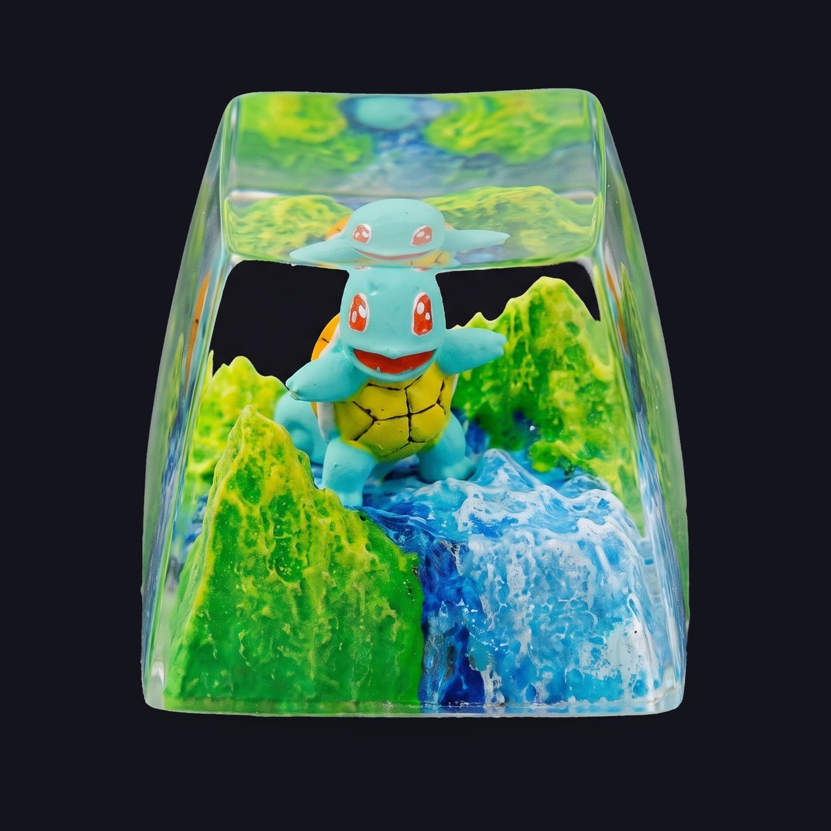 Squirtle Resin Keycap — top view