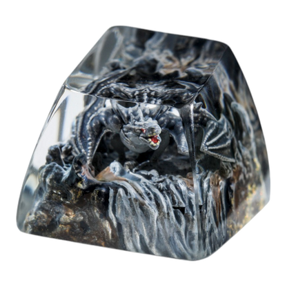Grey Dragon resin artisan keycap