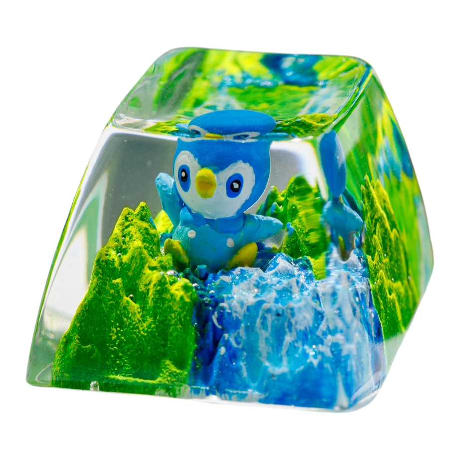 Piplup resin artisan keycap