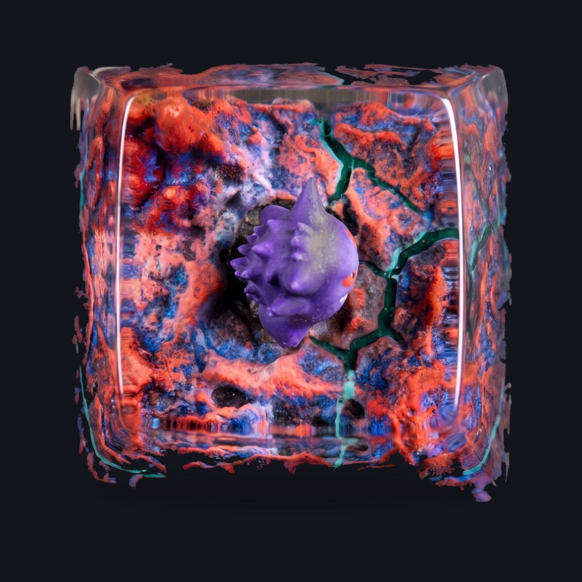 Gengar #2 Resin Keycap — top view