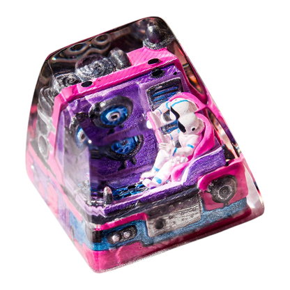 Astronaut Pink resin artisan keycap