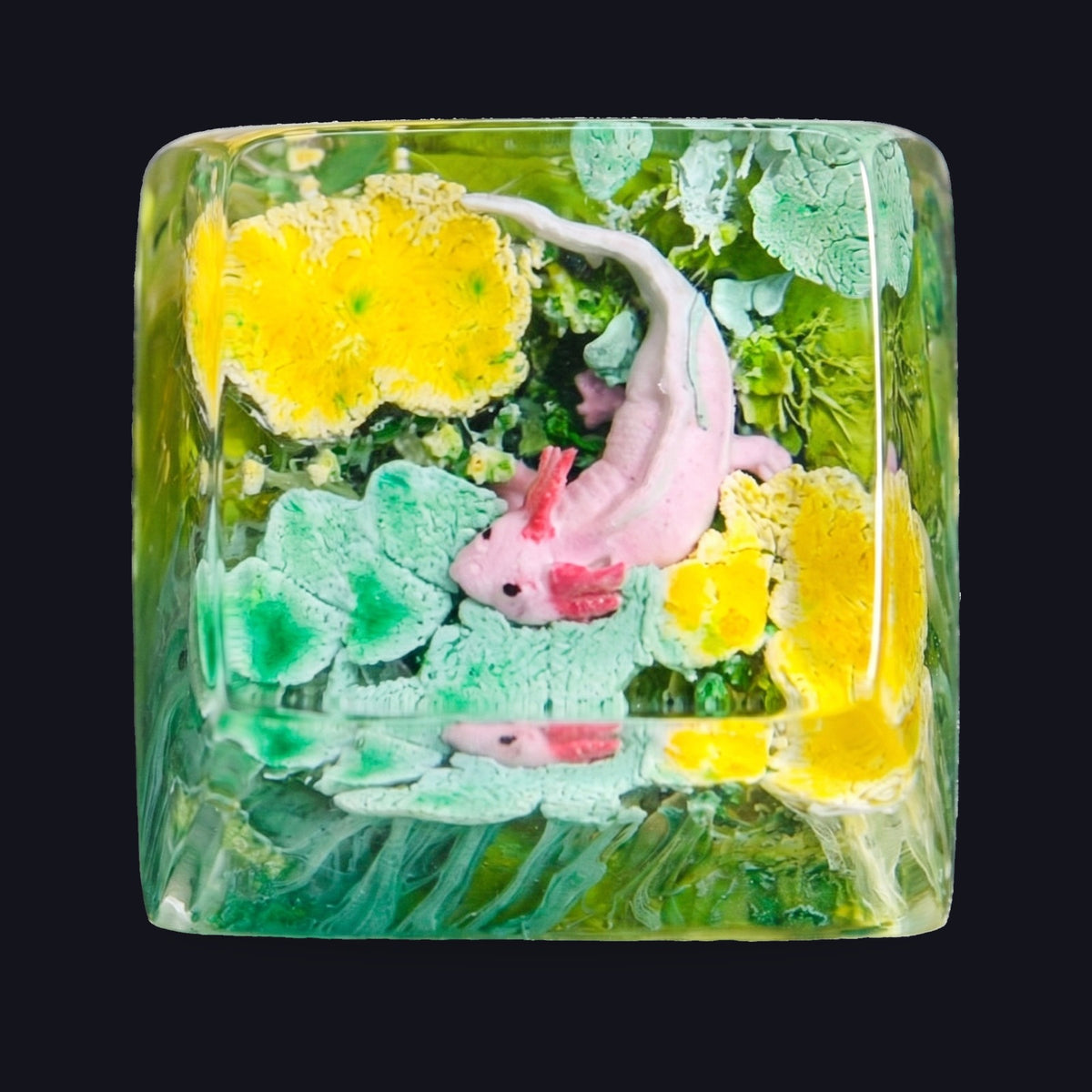 Sea Serpent #2 Resin Keycap — top view
