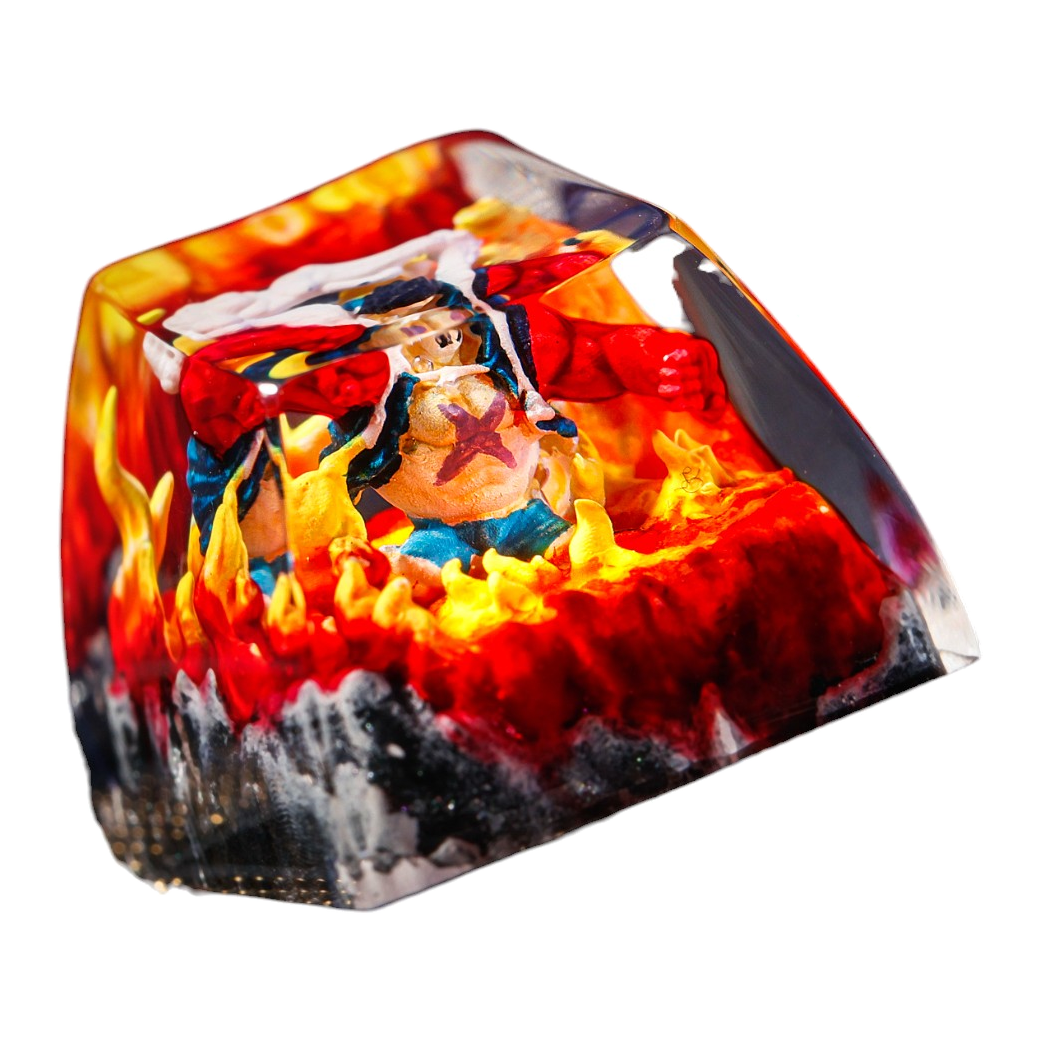 Luffy Ember resin artisan keycap