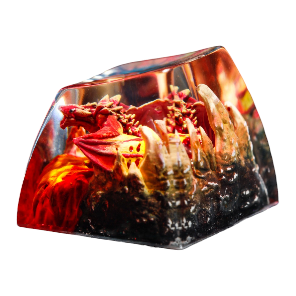 Red Dragon resin artisan keycap