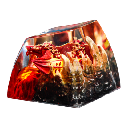 Red Dragon resin artisan keycap