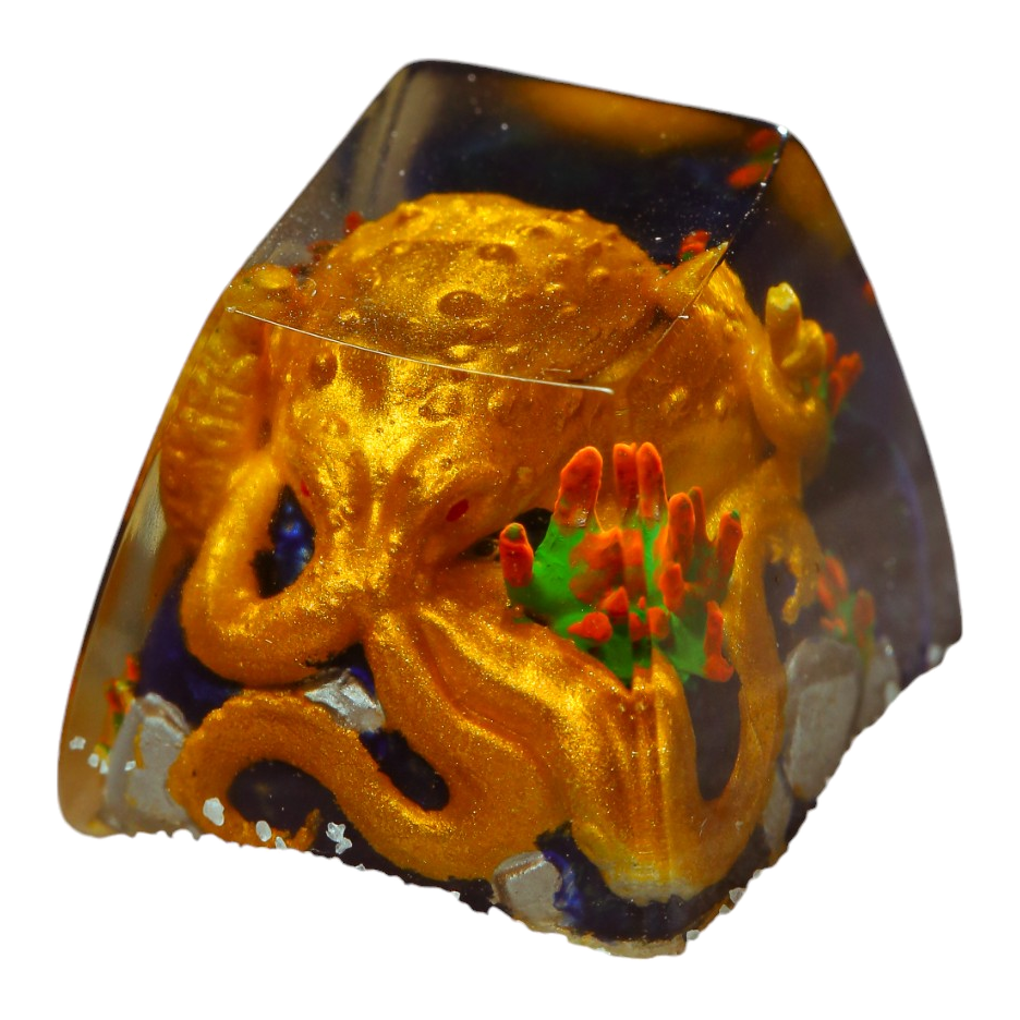 Octopus resin artisan keycap