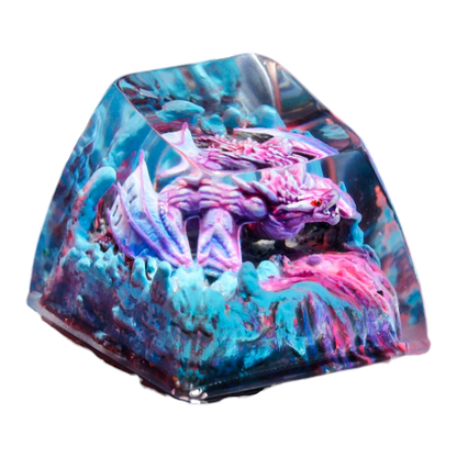 Violet Dragon resin artisan keycap