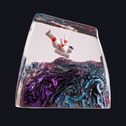 Astronaut Resin Keycap — studio square