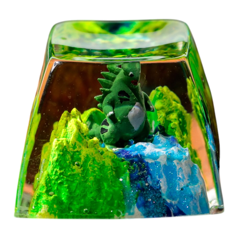 Tyranitar resin artisan keycap