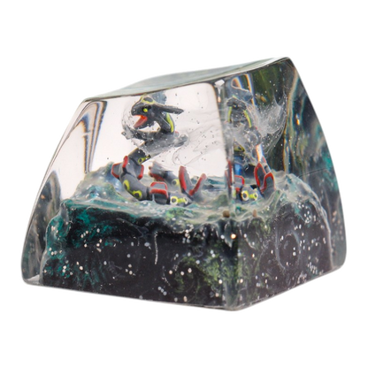 Rayquaza Blue resin artisan keycap