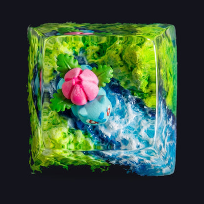 Bulbasaur Resin Keycap — top view
