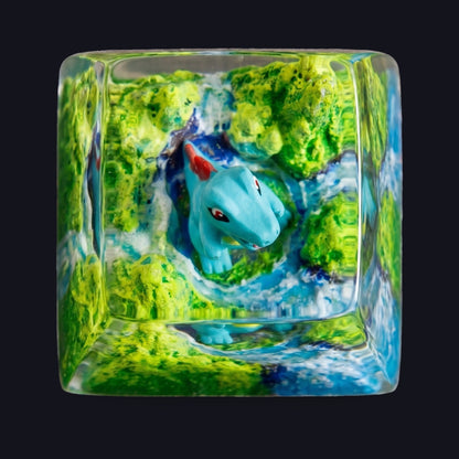 Totodile Meadow Falls Resin Keycap — top view