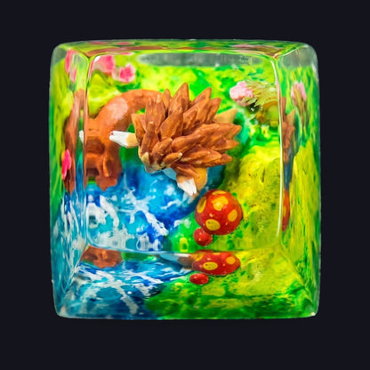 Sandslash Resin Keycap — top view