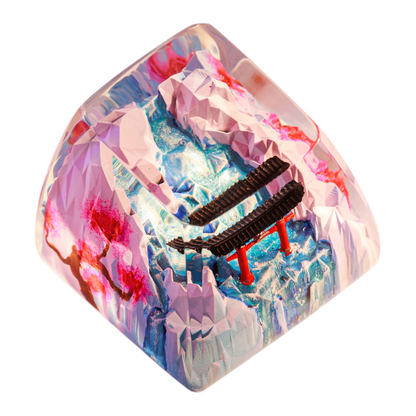 Cherry Blossom Torii resin artisan keycap
