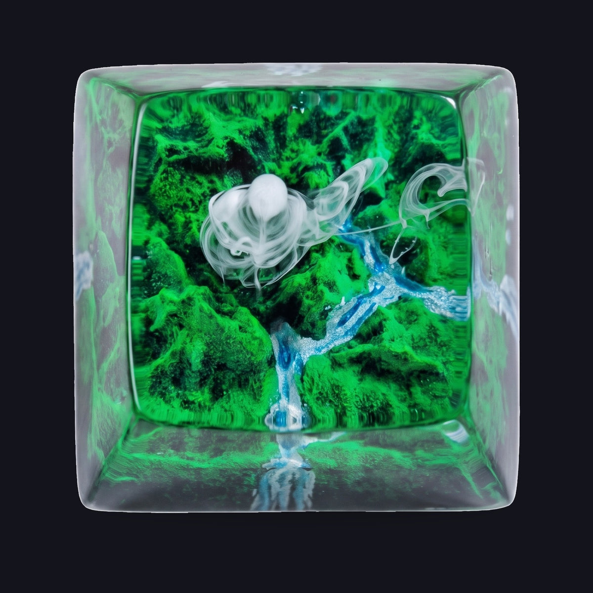 Forest Resin Keycap — top view