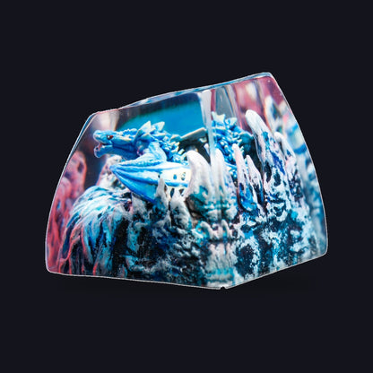 Blue Dragon Waterfall Resin Keycap — studio square