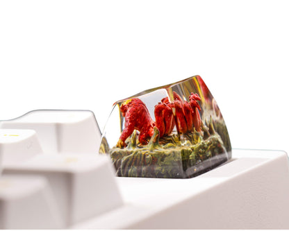 Four-Tails resin artisan keycap