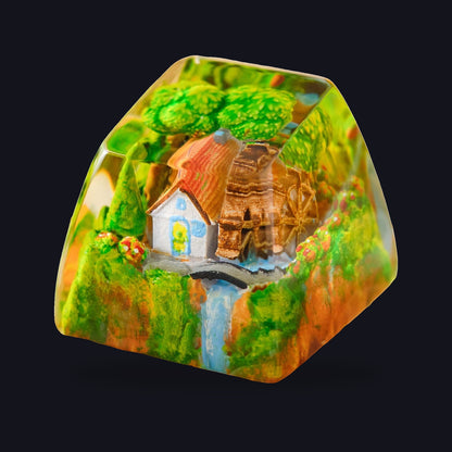 Cottage #4 Resin Keycap — studio square