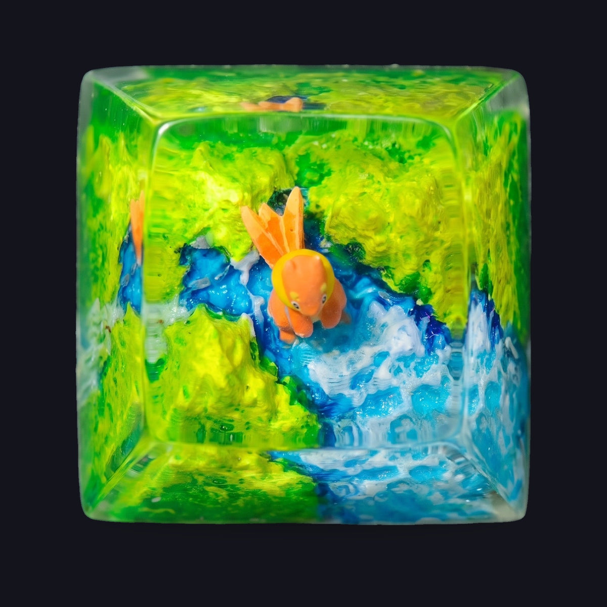 Buizel Resin Keycap — top view