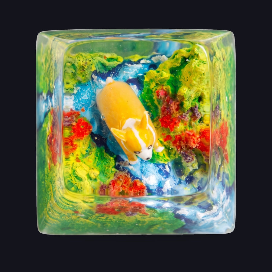 Corgi Resin Keycap