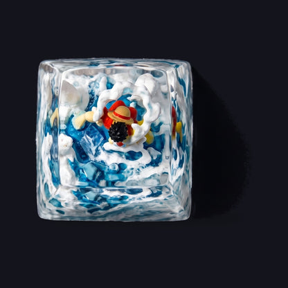 Luffy #2 Resin Keycap — top view