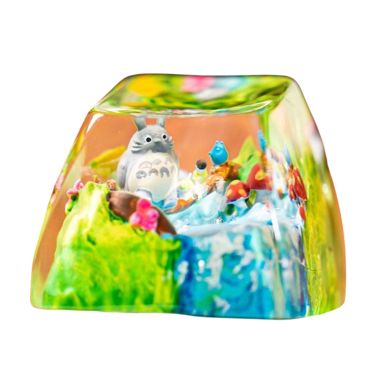 Totoro Meadow Falls resin artisan keycap