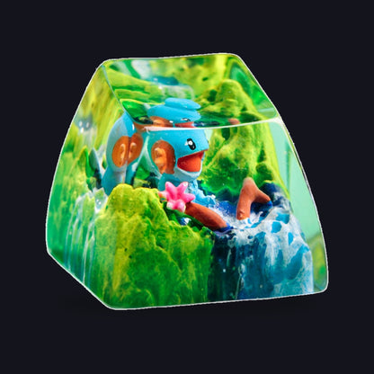 Mudkip Meadow Falls Resin Keycap — studio square