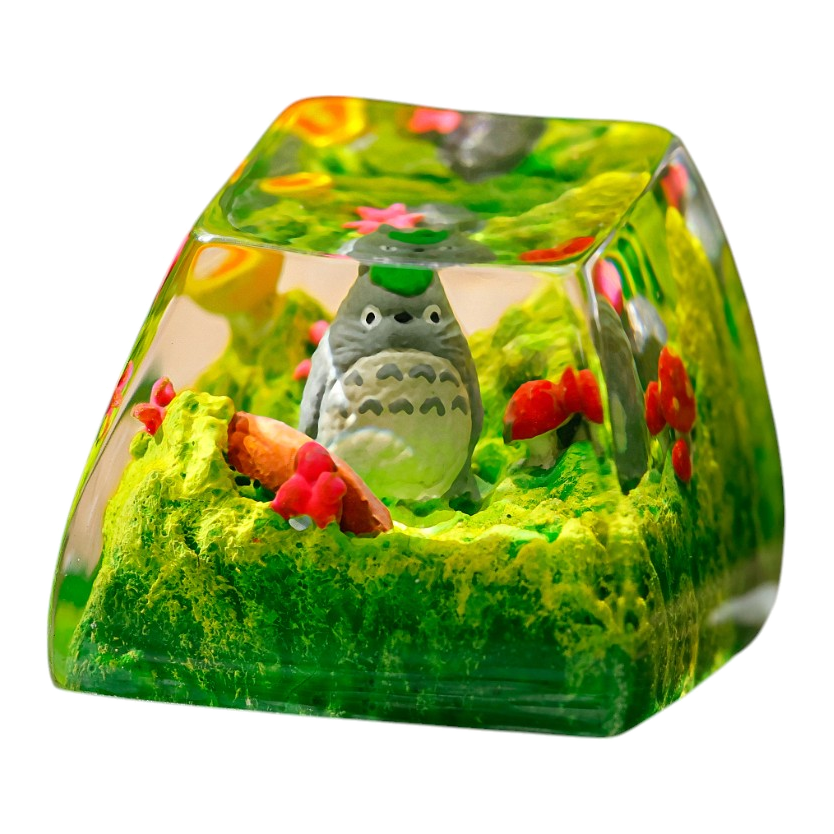 Totoro Meadow resin artisan keycap