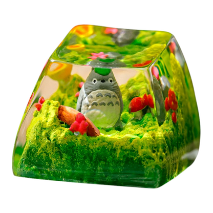 Totoro Meadow resin artisan keycap