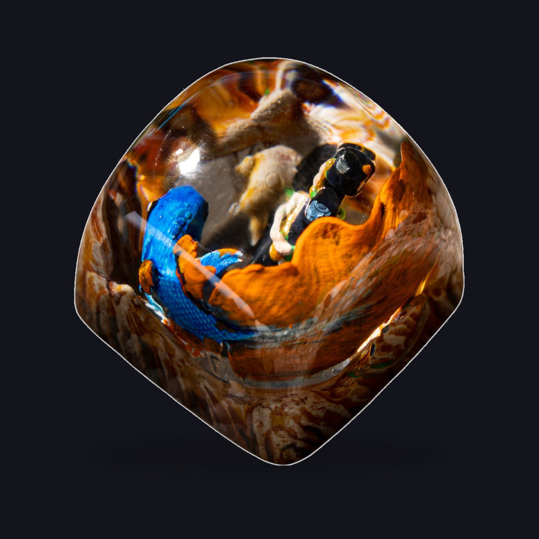 Koi Fish Blue Resin Keycap