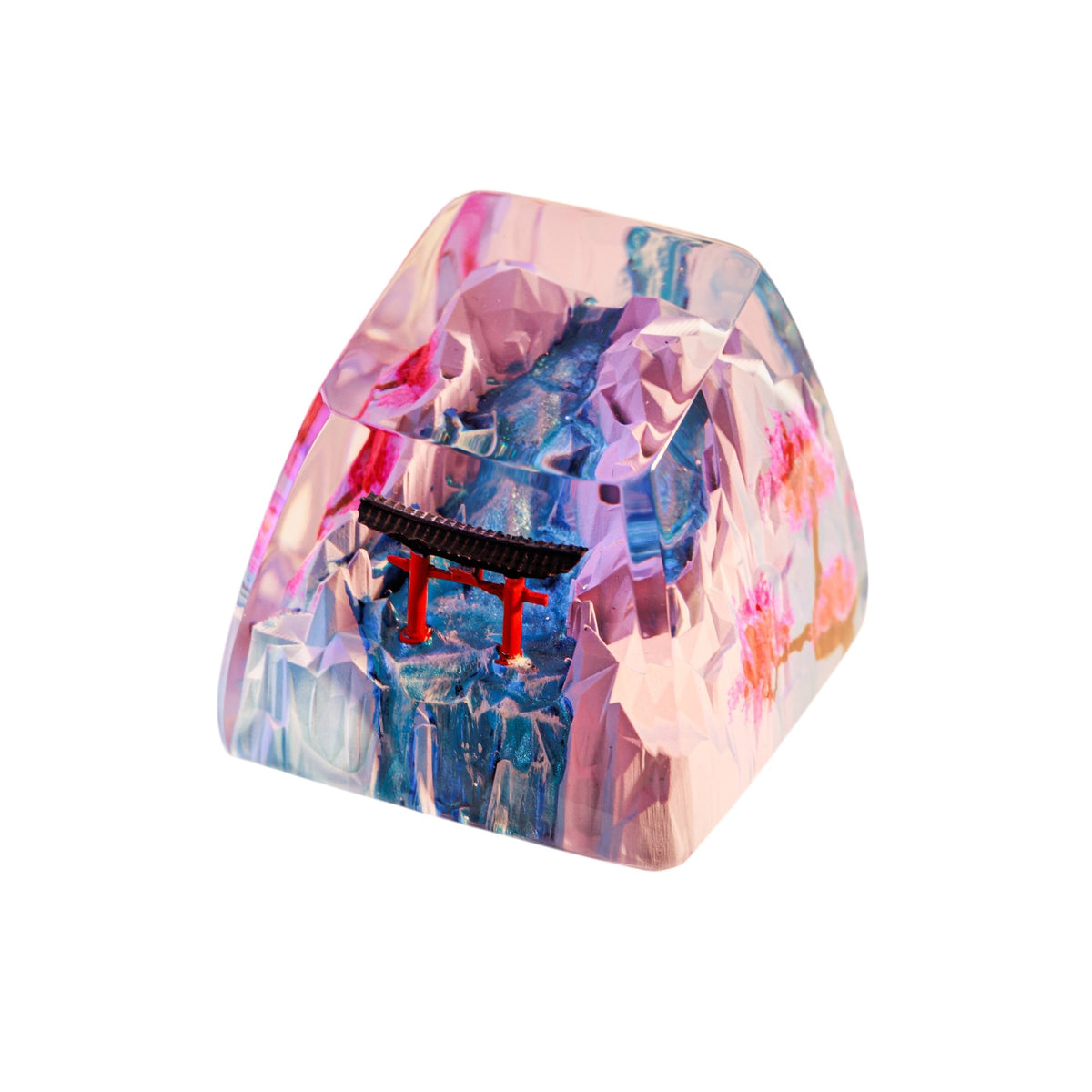 Cherry Blossom Torii resin artisan keycap