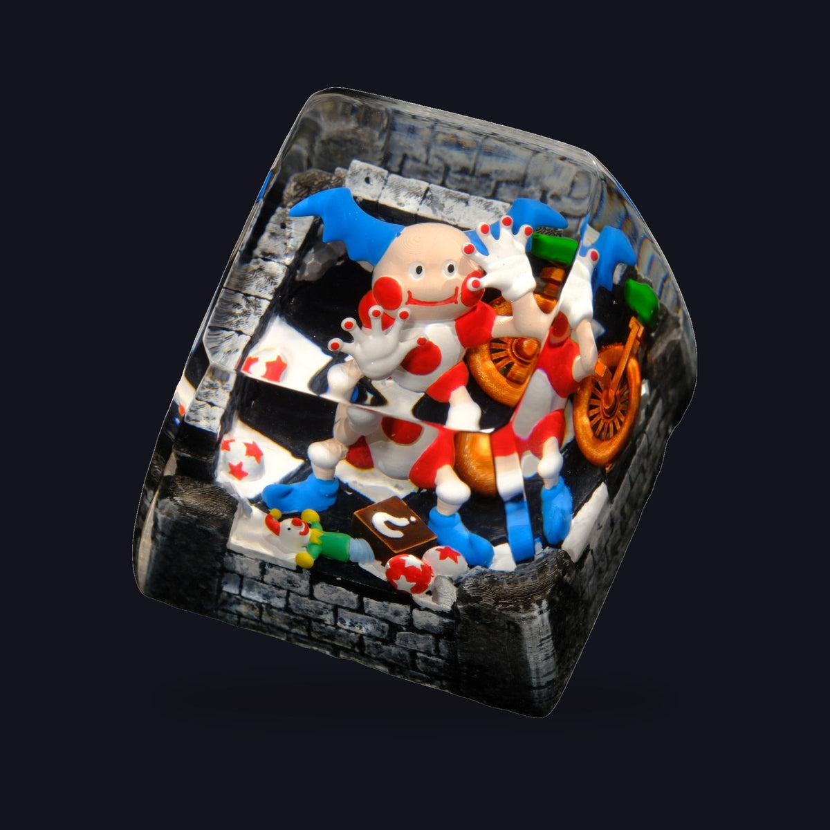 The Clown #2 Resin Keycap — studio square
