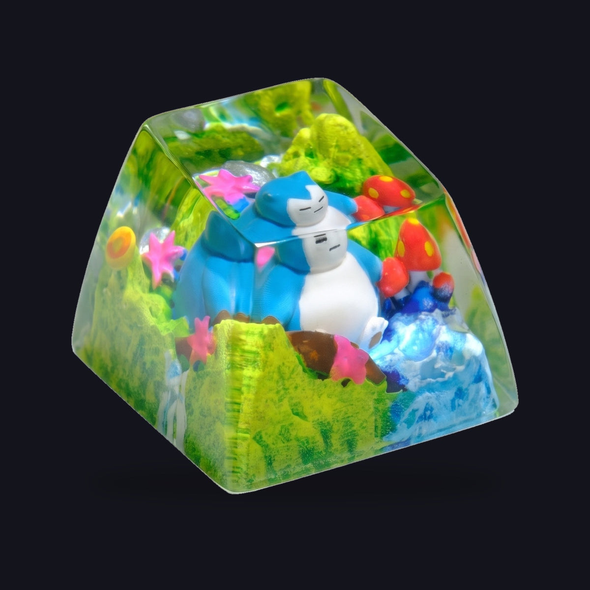 Snorlax Mushroom Bloom Resin Keycap — studio square