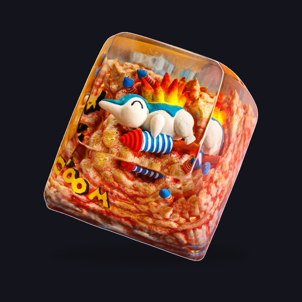 Cyndaquil Resin Keycap — studio square