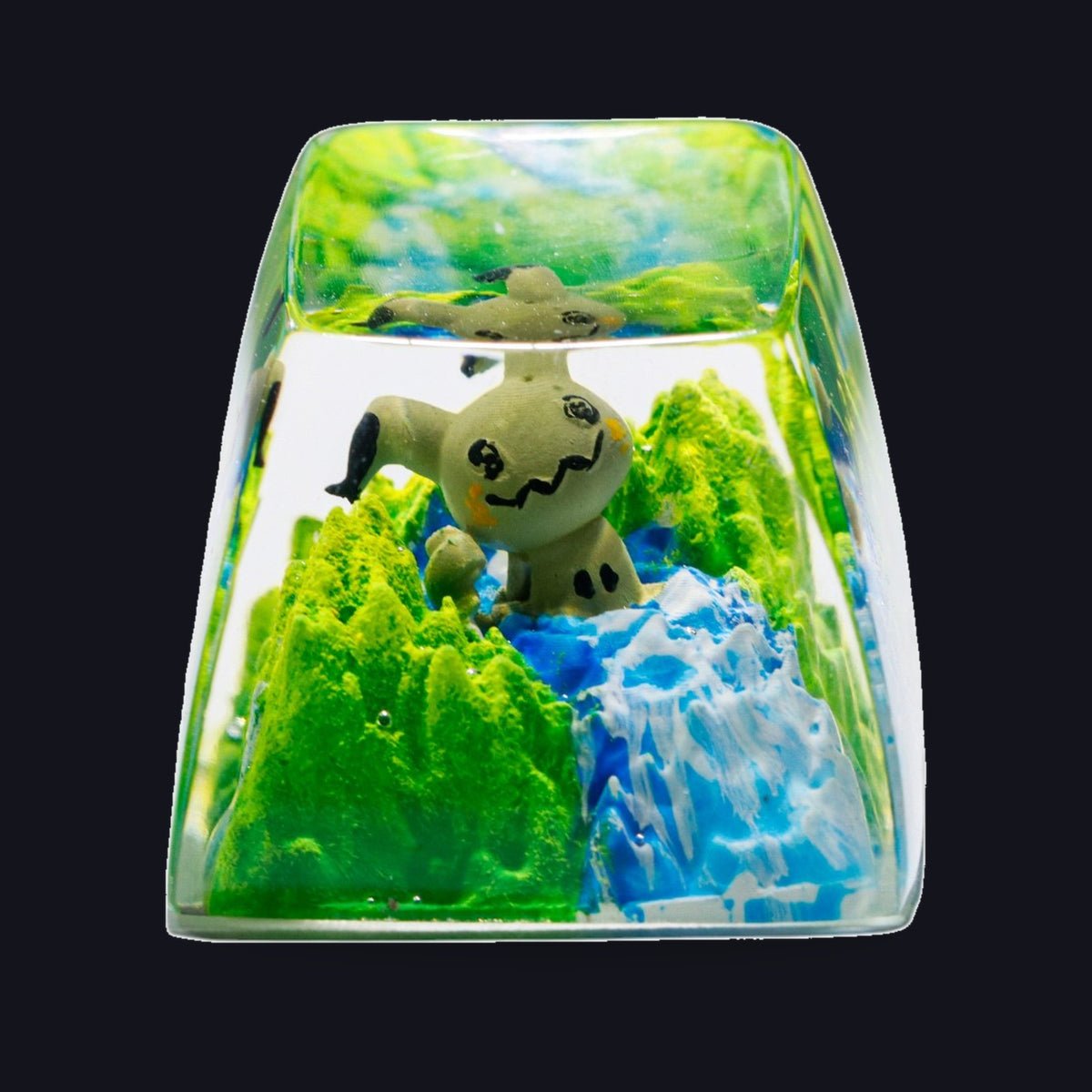 Mimikyu Meadow Falls Resin Keycap — studio square