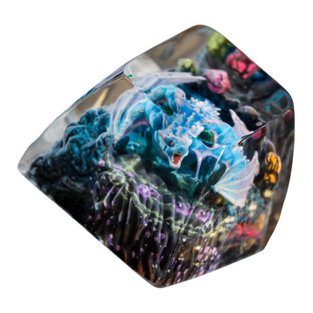 Blue Dragon resin artisan keycap