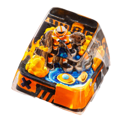 Astronaut Orange #2 resin artisan keycap