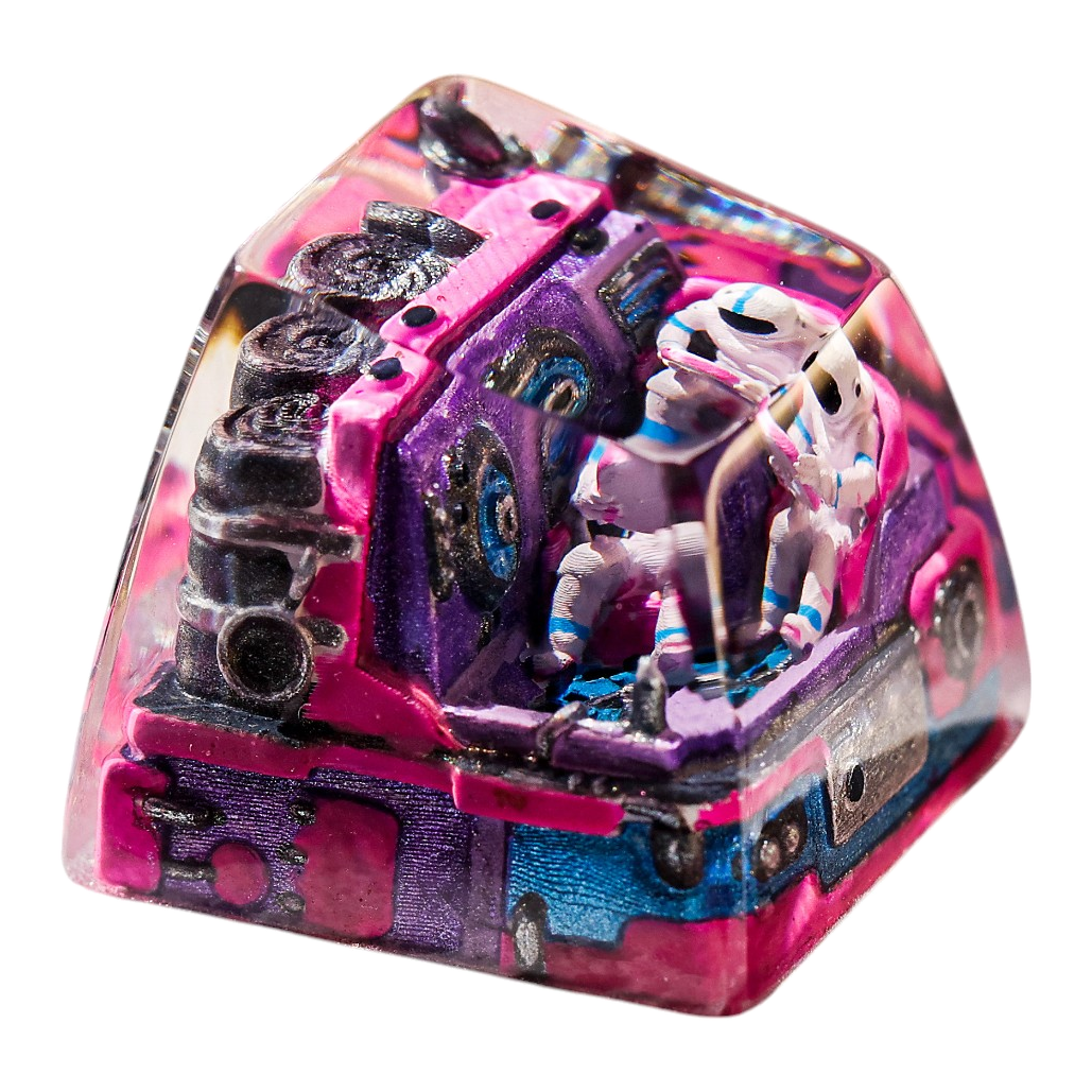 Astronaut Pink resin artisan keycap