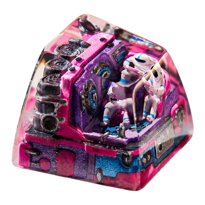 Astronaut Pink resin artisan keycap