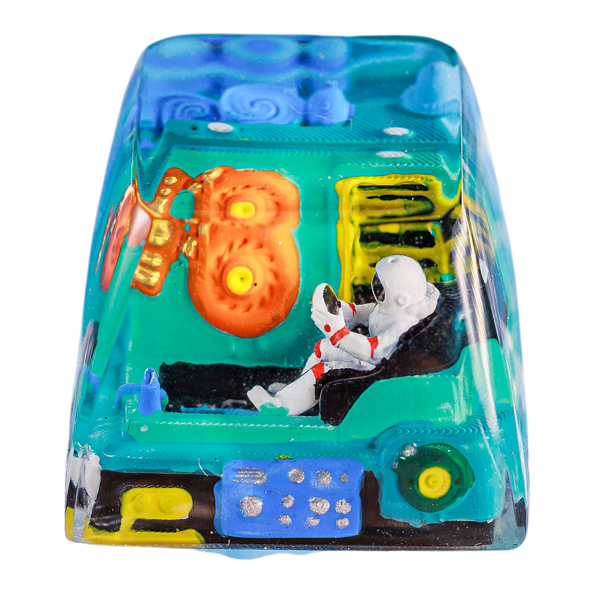 Astronaut Green resin artisan keycap