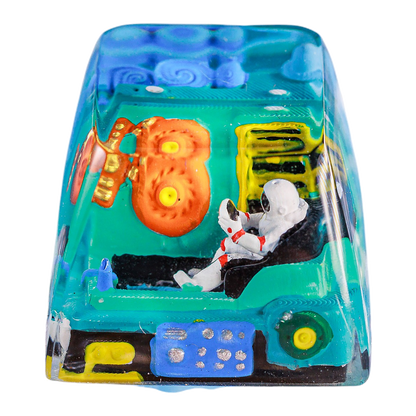 Astronaut Green resin artisan keycap