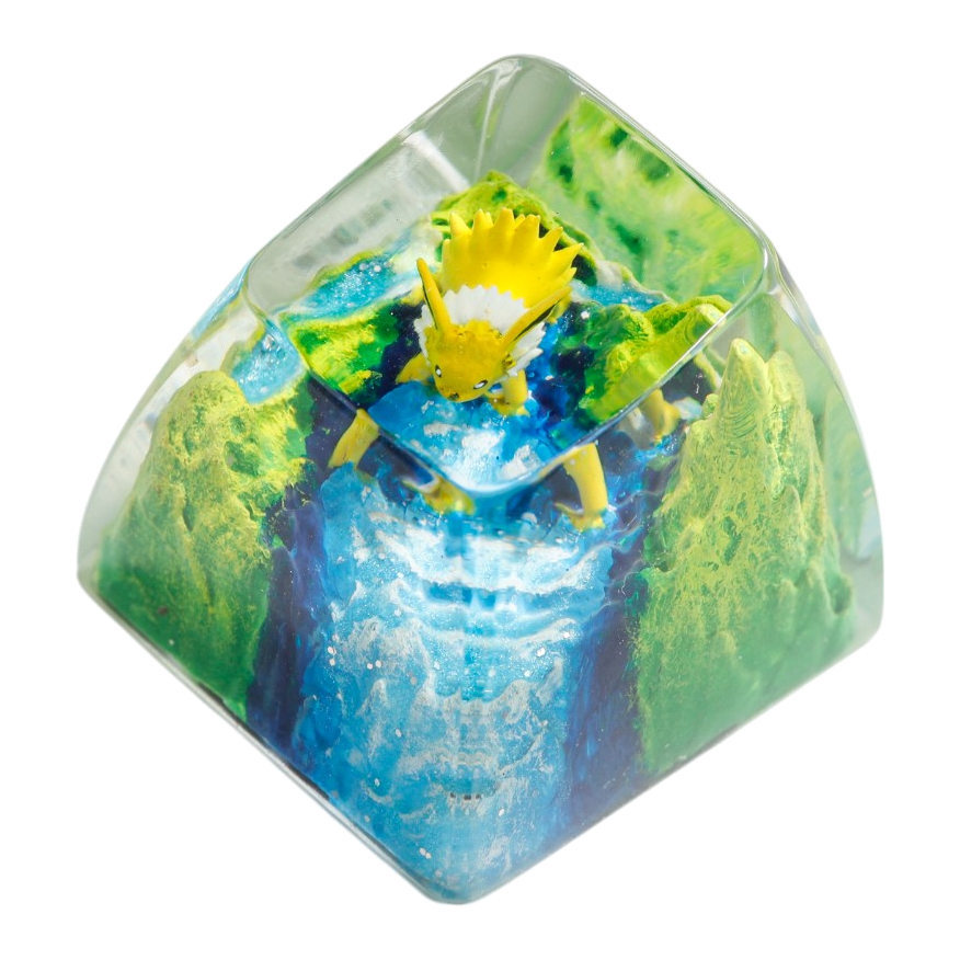Jolteon Meadow Falls resin artisan keycap