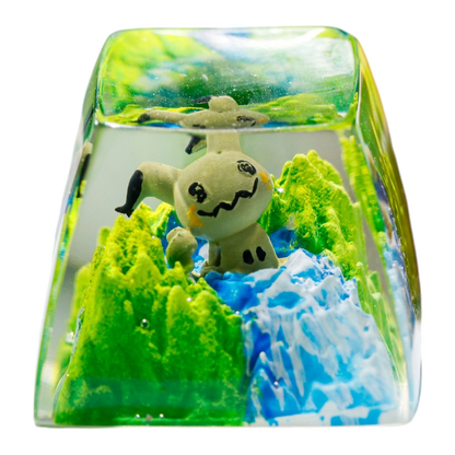 Mimikyu Meadow Falls resin artisan keycap