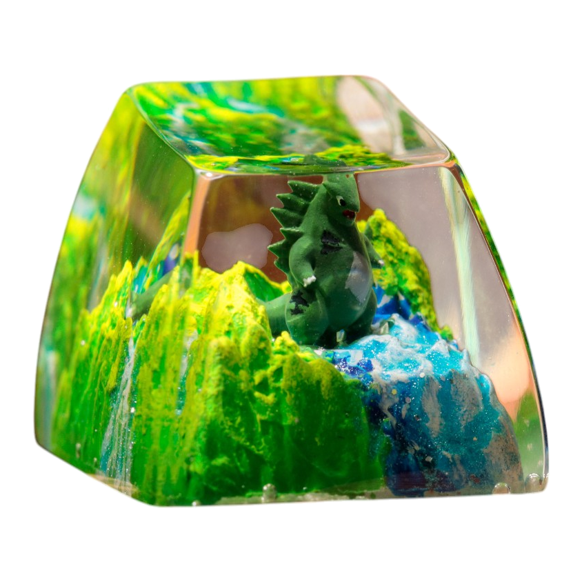 Tyranitar resin artisan keycap