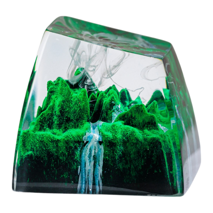 Forest resin artisan keycap