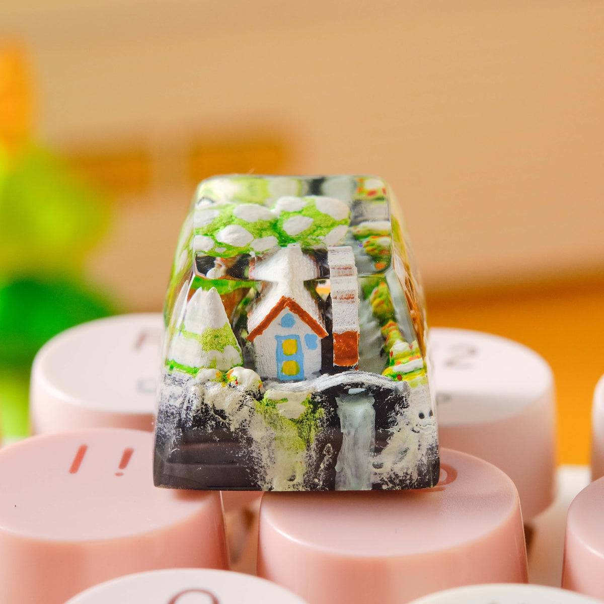 Cottage resin artisan keycap
