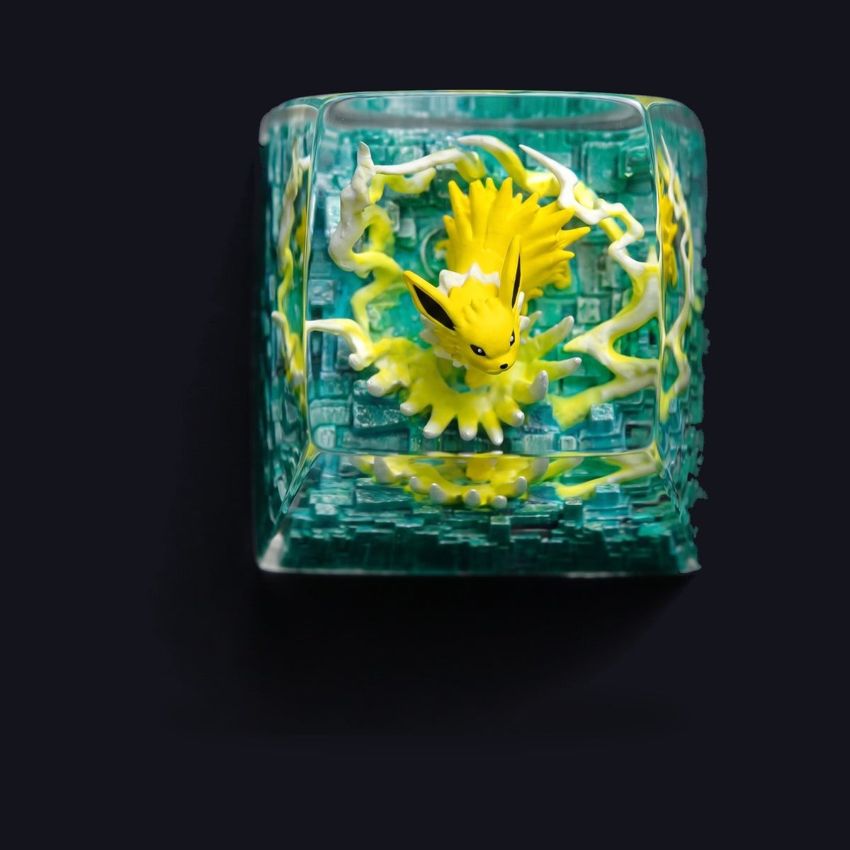 Jolteon Resin Keycap — top view