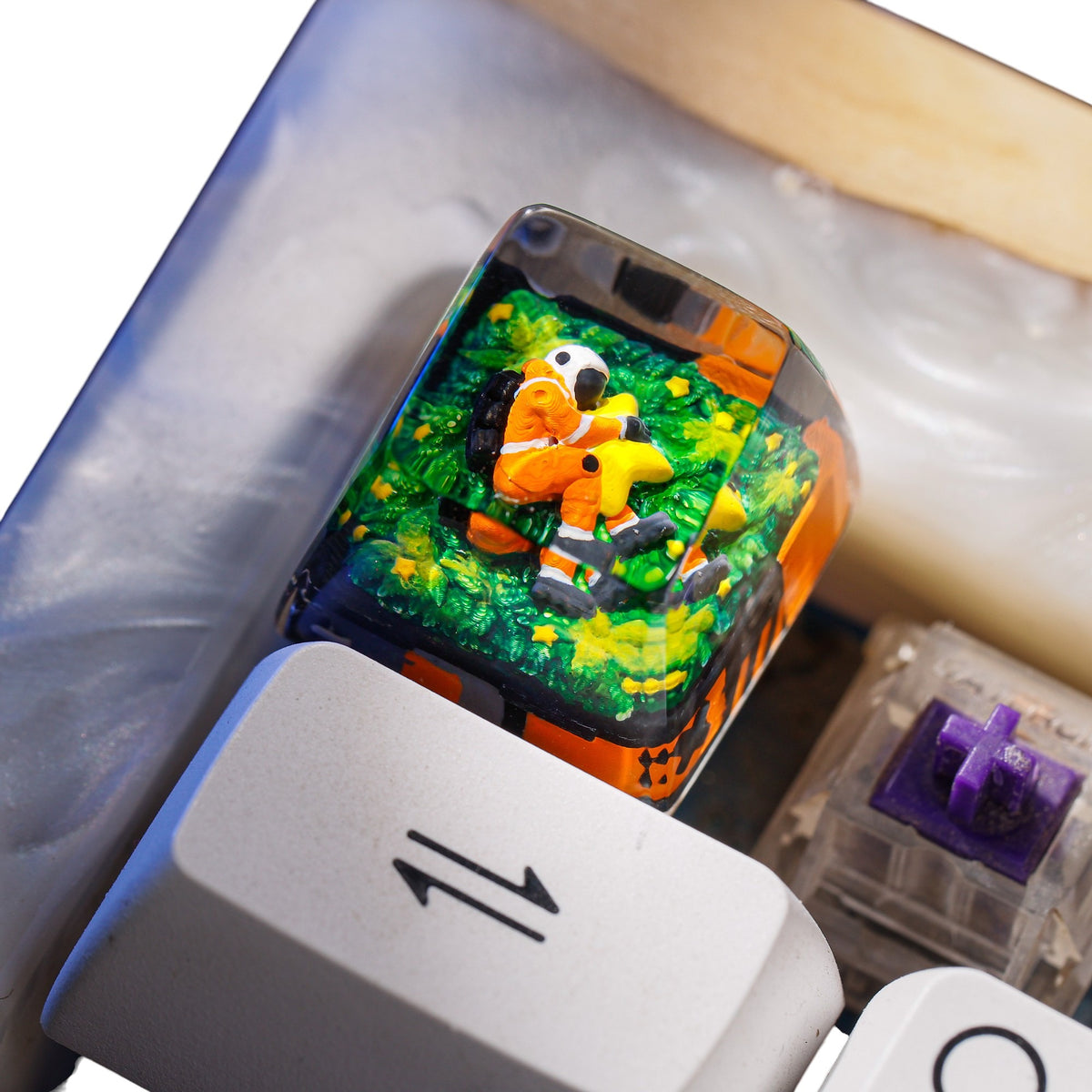 Astronaut Orange #3 resin artisan keycap